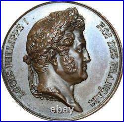 O5596 Rare Médaille Louis Philippe Attentat vie du roi 1835 Caqué Desnoyers SPL