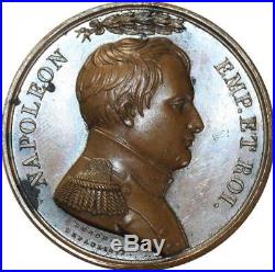 O5604 Rare Médaille séjour Napoléon I île d'Elbe 1814 Denon Baron Desnoyers SUP