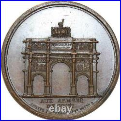 O5610 Rare Médaille Napoleon I Arc Triomphe 1806 Brenet Baron Desnoyers SUP