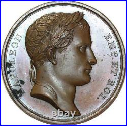 O5610 Rare Médaille Napoleon I Arc Triomphe 1806 Brenet Baron Desnoyers SUP