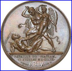 O5616 Rare Médaille Napoleon I Wagram 1809 Andrieu Baron Desnoyers SPL