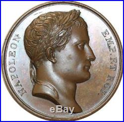 O5616 Rare Médaille Napoleon I Wagram 1809 Andrieu Baron Desnoyers SPL