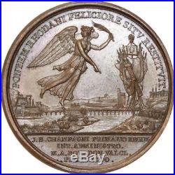 O5637 Rare Médaille Napoleon I pont dAvignon 1805 Andrieu Baron Desnoyers SUP