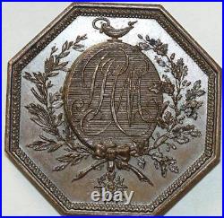 O5638 Rare Médaille Napoleon I Octogonal Piefort Ordre Droz Baron Desnoyers SPL