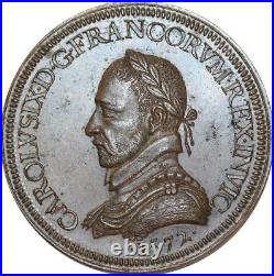 O5764 Rare Médaille Charles IX Saint-Barthélemy 1572 Baron Desnoyers SPL