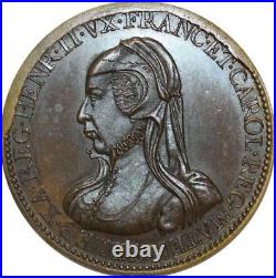 O5774 Rare Médaille Catherine de Medicis 1519-1589 Baron Desnoyers SPL