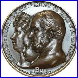 O5812 Rare Médaille François Ier Bourbon 1829 Grenoble Baron Desnoyers SUP