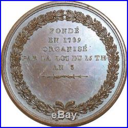 O5833 Rare Médaille Napoleon I Conservatoire musique an 3 Baron Desnoyers SPL