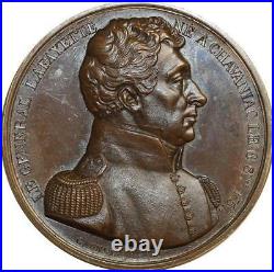 O6025 Rare Médaille Général Lafayette USA 1830 Caunois Baron Desnoyers SPL