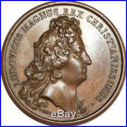 O8226 Rare Médaille Louis XV Levée Siège Haguenau Alsace 1675 Mauger SUP
