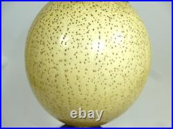 Objet D'Art Ouf D'Autruche Peint XIXe Siècle Bronze