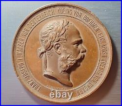 Österreich Medaille Bronze Weltausstellung 1873 in Wien Franz Joseph Kaiser+