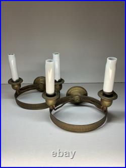 PAIRE D'APPLIQUES EN BRONZE DORÉ ÉPOQUE EMPIRE, LUMINAIRE XIX eme SIÈCLE