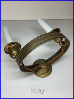 PAIRE D'APPLIQUES EN BRONZE DORÉ ÉPOQUE EMPIRE, LUMINAIRE XIX eme SIÈCLE