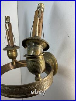 PAIRE D'APPLIQUES EN BRONZE DORÉ ÉPOQUE EMPIRE, LUMINAIRE XIX eme SIÈCLE