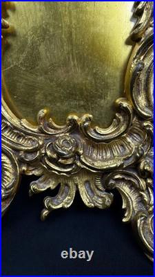 PAIRE DE CADRES EN BRONZE DORÉ STYLE LOUIS XV FIN XIXe SIÈCLE