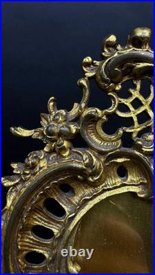PAIRE DE CADRES EN BRONZE DORÉ STYLE LOUIS XV FIN XIXe SIÈCLE