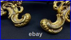 PAIRE DE CADRES EN BRONZE DORÉ STYLE LOUIS XV FIN XIXe SIÈCLE