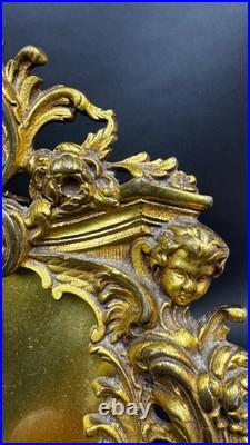 PAIRE DE CADRES EN BRONZE DORÉ STYLE LOUIS XV FIN XIXe SIÈCLE