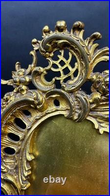 PAIRE DE CADRES EN BRONZE DORÉ STYLE LOUIS XV FIN XIXe SIÈCLE