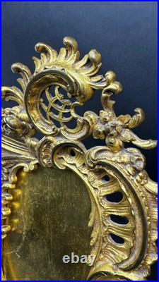 PAIRE DE CADRES EN BRONZE DORÉ STYLE LOUIS XV FIN XIXe SIÈCLE