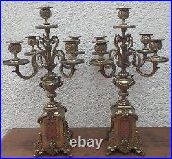 PAIRE DE CHANDELIERS FRANÇAIS EN BRONZE XIXe SIÈCLE