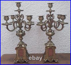 PAIRE DE CHANDELIERS FRANÇAIS EN BRONZE XIXe SIÈCLE