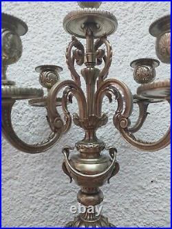 PAIRE DE CHANDELIERS FRANÇAIS EN BRONZE XIXe SIÈCLE