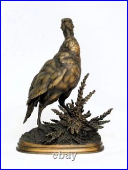 PAUTROT Perdrix XIXe siècle Bronze animalier