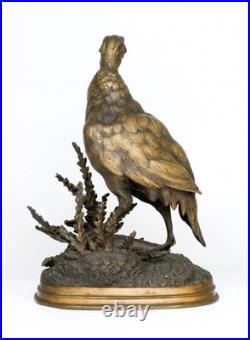 PAUTROT Perdrix XIXe siècle Bronze animalier