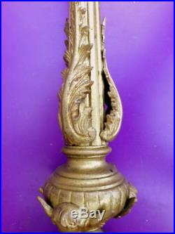 PIQUES-CIERGES Bronze XVIII- XIX e siècle Grand modèle 63 cm
