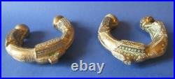 Paire Ancien Bracelet torque Touareg XIXe siècle en bronze braclet slave Afrique