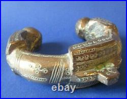 Paire Ancien Bracelet torque Touareg XIXe siècle en bronze braclet slave Afrique