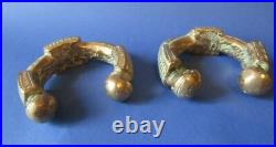 Paire Ancien Bracelet torque Touareg XIXe siècle en bronze braclet slave Afrique
