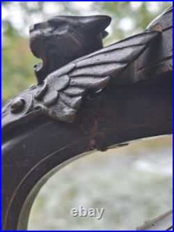 Paire Cache Pots Porcelaine Peinte XIX ème siècle Oiseaux Bois Bronze