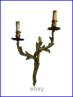 Paire D'Appliques En Bronze Doré, XIXe Siècle