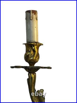 Paire D'Appliques En Bronze Doré, XIXe Siècle