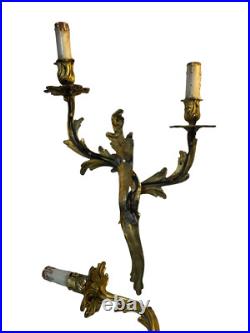 Paire D'Appliques En Bronze Doré, XIXe Siècle