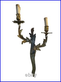 Paire D'Appliques En Bronze Doré, XIXe Siècle