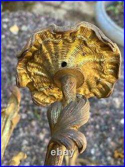 Paire d'Appliques en Bronze de Style Louis XV & XIX ème Siècle & France
