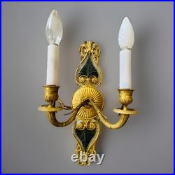 Paire d'appliques Restauration 1830- bronze doré XIXe siècle