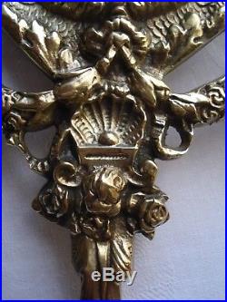Paire d'appliques en bronze doré Angelots Putti époque fin XIXe siècle