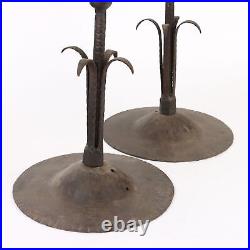 Paire de Lampes à Huile Anciennes Bronze Italie XIXe-XXe Siècle