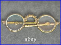 Paire de Lunettes anciennes en bronze décor dragons asiatiques Chine XIXe siècle
