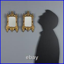 Paire de Petits Miroirs Anciens Verre Bronze Doré XIXe Siècle Originaux Paire de Petits Miroirs Anciens Verre Bronze Doré XIXe Siècle Originaux