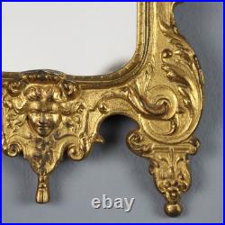 Paire de Petits Miroirs Anciens Verre Bronze Doré XIXe Siècle Originaux Paire de Petits Miroirs Anciens Verre Bronze Doré XIXe Siècle Originaux