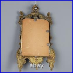 Paire de Petits Miroirs Anciens Verre Bronze Doré XIXe Siècle Originaux Paire de Petits Miroirs Anciens Verre Bronze Doré XIXe Siècle Originaux