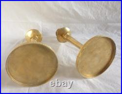 Paire de bougeoirs Empire en bronze doré XIXe siècle Claude Galle