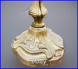 Paire de bougeoirs bronze style Louis XV Rocaille XIXe siècle