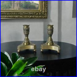 Paire de bougeoirs en bronze, XIX ème siècle Fonderie parisienne M. F